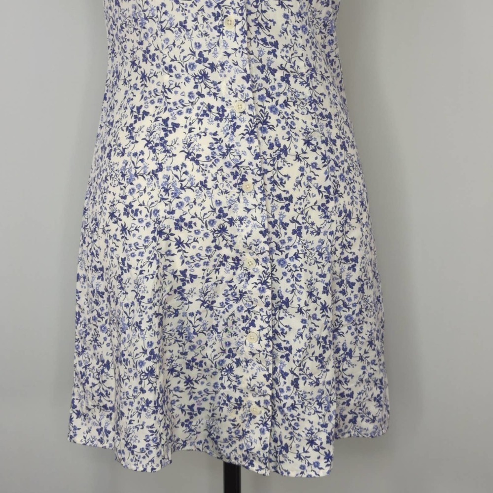 Reformation Margeaux Floral Mini Dress - Blue and White - Picture 4 of 12